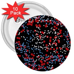 Multicolored Bubbles Motif Abstract Pattern 3  Buttons (10 Pack)  by dflcprintsclothing