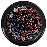 Multicolored Bubbles Motif Abstract Pattern Wall Clock (Black) Front