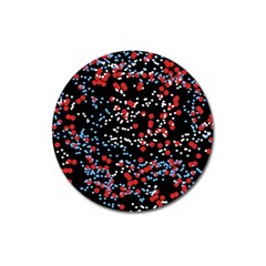 Multicolored Bubbles Motif Abstract Pattern Magnet 3  (round)