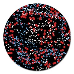 Multicolored Bubbles Motif Abstract Pattern Magnet 5  (round)