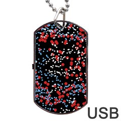 Multicolored Bubbles Motif Abstract Pattern Dog Tag Usb Flash (one Side) by dflcprintsclothing