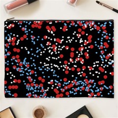 Multicolored Bubbles Motif Abstract Pattern Cosmetic Bag (xxxl) by dflcprintsclothing