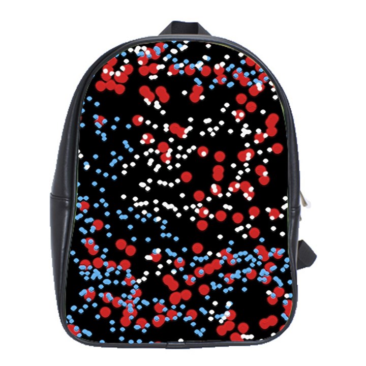 Multicolored Bubbles Motif Abstract Pattern School Bag (XL)