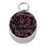 Multicolored Bubbles Motif Abstract Pattern Mini Silver Compasses Front