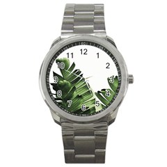 Green Banana Leaves Sport Metal Watch by goljakoff