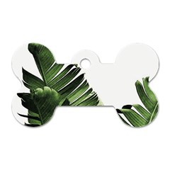 Green Banana Leaves Dog Tag Bone (one Side) by goljakoff