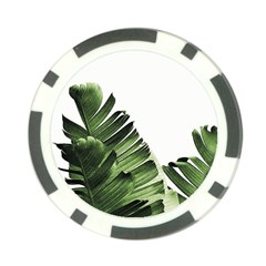 Green Banana Leaves Poker Chip Card Guard by goljakoff