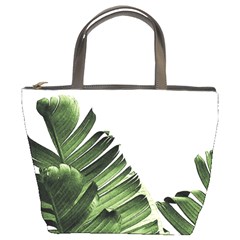 Green Banana Leaves Bucket Bag by goljakoff