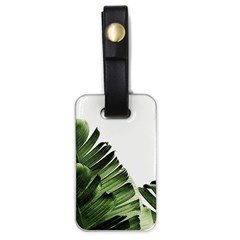 Green Banana Leaves Luggage Tag (one Side) by goljakoff