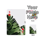 Green banana leaves Playing Cards 54 Designs (Mini) Front - Heart3