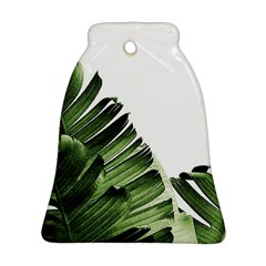 Green Banana Leaves Bell Ornament (two Sides)