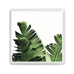 Green Banana Leaves Memory Card Reader (square) by goljakoff