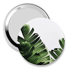 Green Banana Leaves 3  Handbag Mirrors by goljakoff