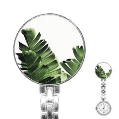 Green Banana Leaves Stainless Steel Nurses Watch by goljakoff