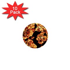 Copper Floral 1  Mini Buttons (10 pack) 