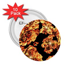 Copper Floral 2.25  Buttons (10 pack) 