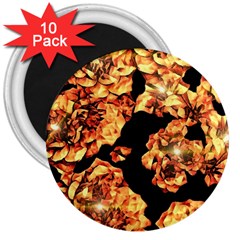 Copper Floral 3  Magnets (10 Pack)  by Janetaudreywilson