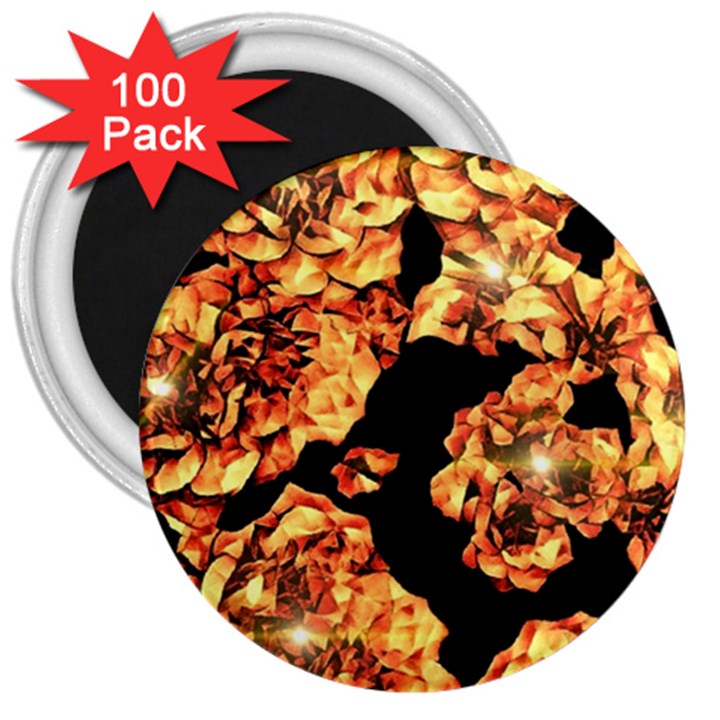 Copper Floral 3  Magnets (100 pack)