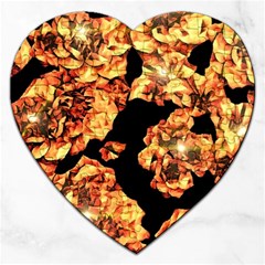 Copper Floral Jigsaw Puzzle (Heart)