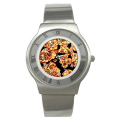 Copper Floral Stainless Steel Watch