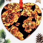 Copper Floral Heart Ornament (Two Sides) Front