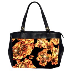 Copper Floral Oversize Office Handbag (2 Sides)