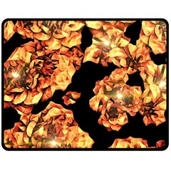 Copper Floral Fleece Blanket (Medium) 