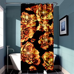 Copper Floral Shower Curtain 36  X 72  (stall)  by Janetaudreywilson