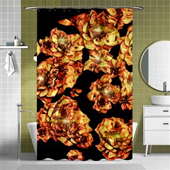 Copper Floral Shower Curtain 48  X 72  (small)  by Janetaudreywilson