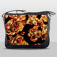 Copper Floral Messenger Bag by Janetaudreywilson