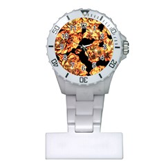 Copper Floral Plastic Nurses Watch