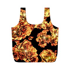 Copper Floral Full Print Recycle Bag (m) by Janetaudreywilson