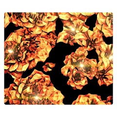 Copper Floral Double Sided Flano Blanket (Small) 