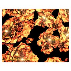 Copper Floral Double Sided Flano Blanket (Medium) 