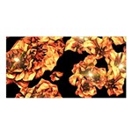 Copper Floral Satin Shawl Front