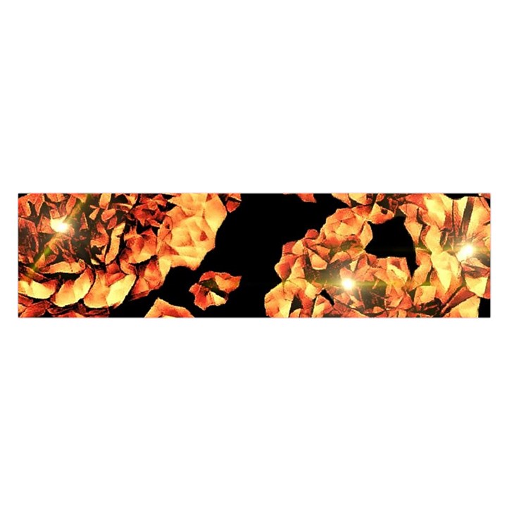 Copper Floral Satin Scarf (Oblong)