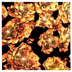 Copper Floral Wooden Puzzle Square by Janetaudreywilson