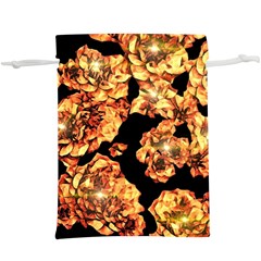 Copper Floral  Lightweight Drawstring Pouch (XL)