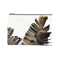 Vintage Banana Leaves Cosmetic Bag (large) by goljakoff