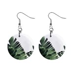 Banana leaves Mini Button Earrings Front