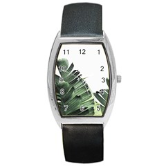 Banana Leaves Barrel Style Metal Watch by goljakoff