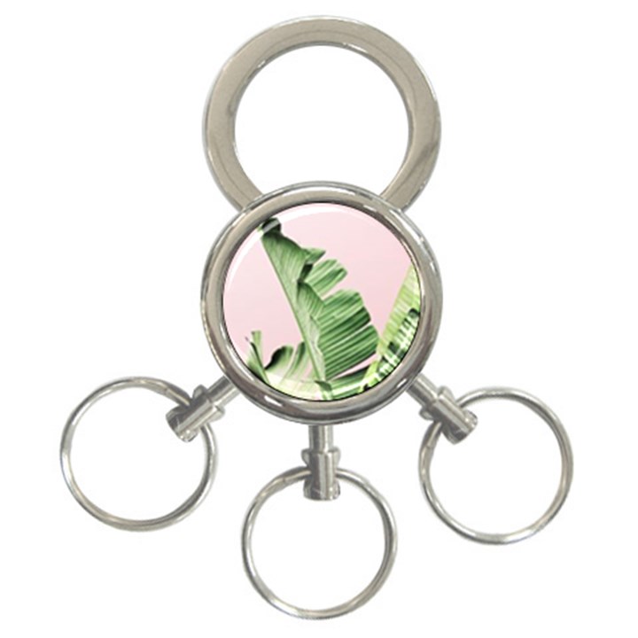 Palm leaf 3-Ring Key Chain