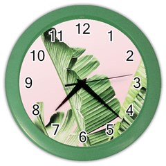 Palm Leaf Color Wall Clock by goljakoff