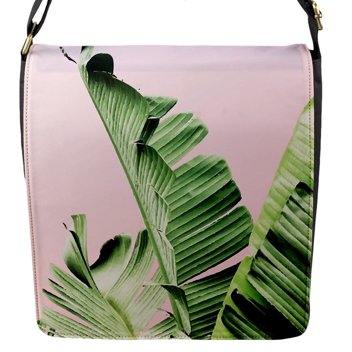 Palm leaf Flap Closure Messenger Bag (S)