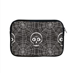 Skull And Spider Web On Dark Background Apple Macbook Pro 15  Zipper Case