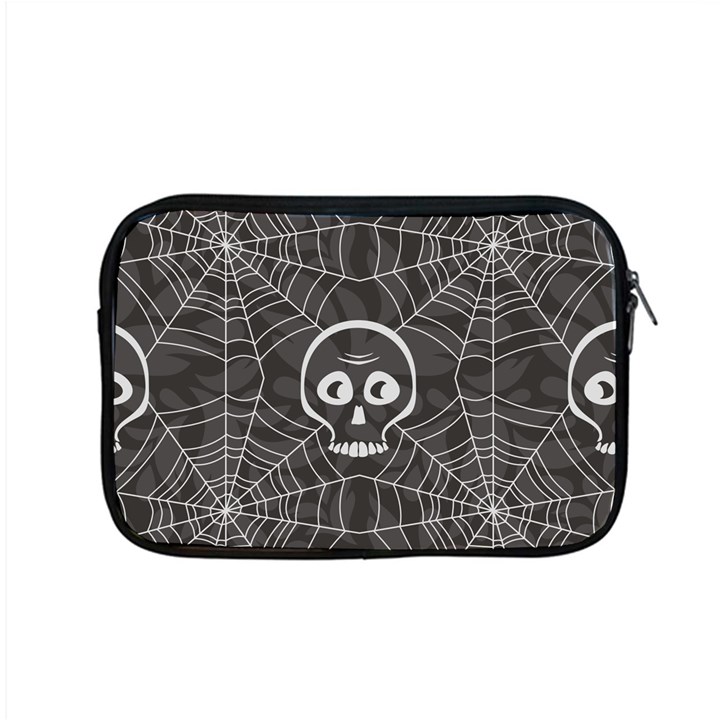 Skull And Spider Web On Dark Background Apple MacBook Pro 15  Zipper Case