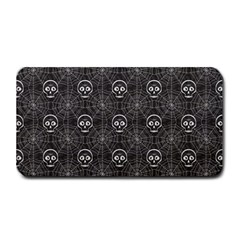 Skull And Spider Web On Dark Background Medium Bar Mats