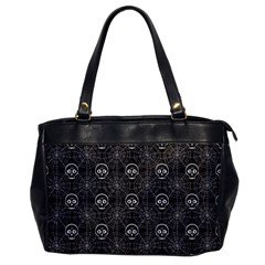 Skull And Spider Web On Dark Background Oversize Office Handbag by FloraaplusDesign