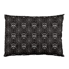 Skull And Spider Web On Dark Background Pillow Case (two Sides) by FloraaplusDesign