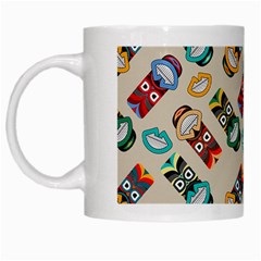 Ethnic Tribal Masks White Mugs by tmsartbazaar